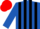 Silk - Royal Blue and Black stripes, Royal Blue sleeves, Red cap