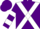 Silk - Purple, white cross sashes, white bars on sleeves, purple cap
