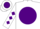 Silk - White, white 'bfm' on purple ball, purple diamonds on sleeves