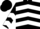 Silk - Black with white chevrons on back