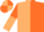 Silk - Beige and Orange (halved), sleeves reversed, Beige and Orange quartered cap