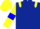 Silk - Dark blue, yellow epaulets, yellow sleeves, blue armlets, yellow cap