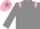Silk - Grey body, pink shoulders, grey arms, pink cap, grey star