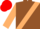 Silk - Brown, beige sash and sleeves, Red cap