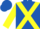 Silk - Royal blue, yellow 'scc' and cross sashes, yellow sleeves