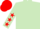 Silk - Light green, red stars on sleeves, red cap
