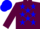 Silk - Maroon, blue stars, blue cap