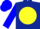 Silk - Dark blue, yellow ball, dark blue emblem, blue sleeves and cap