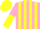 Silk - Pink, yellow stripes, halved sleeves, checked cap