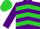 Silk - Purple, lime green inverted chevrons on sleeeves, lime geen cap