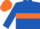 Silk - Royal blue, orange hoop, emblem on back, matching cap