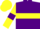 Silk - Purple, Yellow hoop, Yellow Arms, Purple Armlets, Yellow Cap