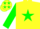 Silk - Yellow body, green star, green arms, yellow cap, green stars
