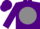 Silk - Purple, purple 'gp' in grey ball, purple cap