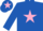 Silk - Royal blue, pink star, pink star on cap