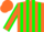 Silk - Orange body, green striped, orange arms, green seams, orange cap