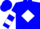 Silk - Blue, blue 'g' on white diamond emblem, white diamond and hoops on slvs, blue cap