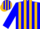 Silk - Blue, gold striped, blue sleeves, striped cap