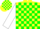 Silk - Yellow and green check, white sleeves