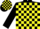Silk - Black, yellow blocks, yellow mc on black sleeves
