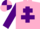 Silk - Pink, Purple Cross of Lorraine and sleeves, quartered cap