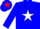 Silk - Blue, white inverted star chevron, red and white sleeve, blue band and with white star