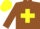 Silk - Brown body, yellow cross belts, brown arms, yellow cap