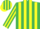 Silk - Emerald Green and Yellow stripes