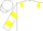 Silk - white, yellow epaulets, hooped sleeves