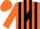 Silk - Orange, black stripes sash