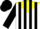 Silk - White, yellow yoke, yellow and black sr, yellow and black stripes on sleeves, white, yellow and black cap