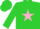 Silk - Lime, pink star