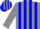 Silk - Gray & blue stripes, gray slvs