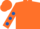 Silk - Fluorescent orange, royal blue dots on slvs