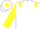 Silk - White body, yellow shoulders, yellow arms, white cap, yellow star
