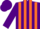 Silk - Purple and Orange stripes, Purple sleeves and cap