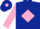 Silk - Dark blue body, pink diamond, pink arms, dark blue cap, pink diamond