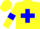 Silk - Yellow body, blue cross belts, yellow arms, blue armlets, yellow cap