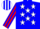 Silk - Blue with white stars, white slvs with red stripes