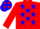Silk - Red, blue stars, blue stars on red sleeves