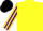 Silk - Yellow, pink sleeves purple stripes