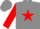 Silk - Grey,red star on sleeves & on back