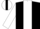 Silk - Black, white panel, black bars on white slvs