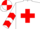 Silk - White, red cross belts, chevrons on sleeves, red and white quartered cap