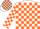 Silk - White , orange blocks