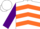 Silk - White, orange chevrons, purple slvs