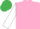 Silk - Pink, white sleeves, emerald green cap