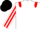 Silk - White, red epaulets, striped sleeves, black cap