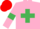 Silk - Pink, emerald green cross belts, armlets, red cap