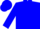 Silk - Blue, white map of oklahoma, blue sleeves, white w